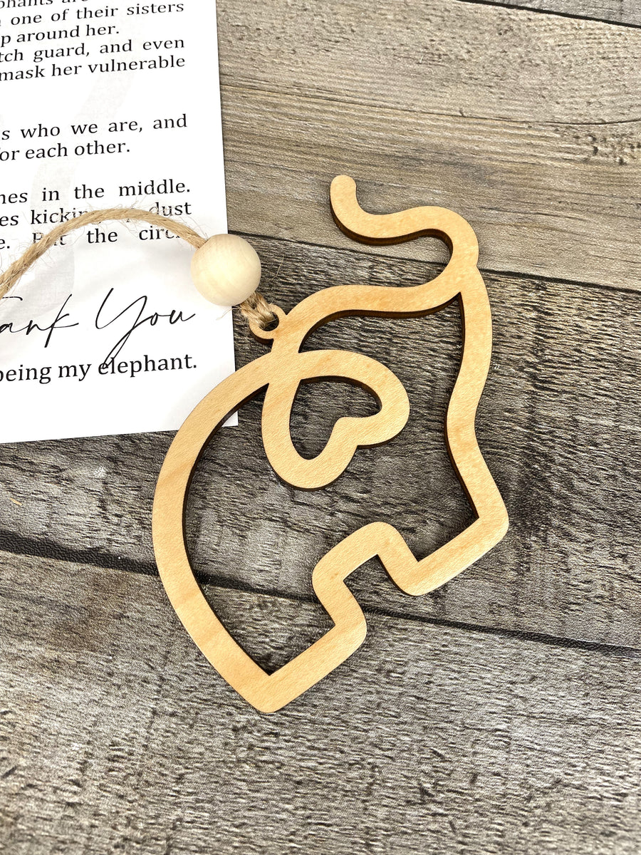 Friendship Sisterhood Elephant Story Ornament – Lemondrop Designs