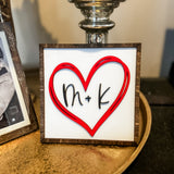 Valentine Heart Initial Sign