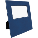 Custom Blue Leatherette Frame