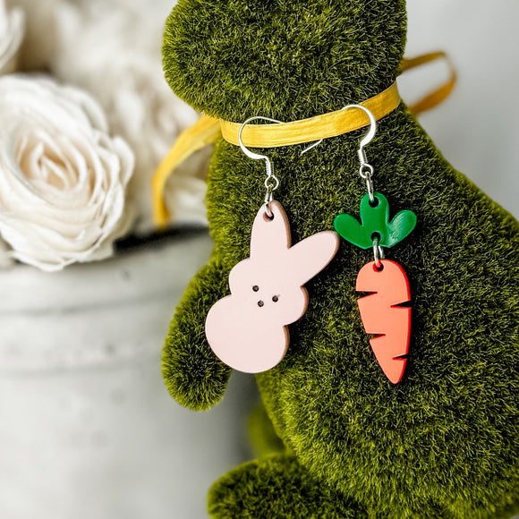 Bunny and Carrot Earrings