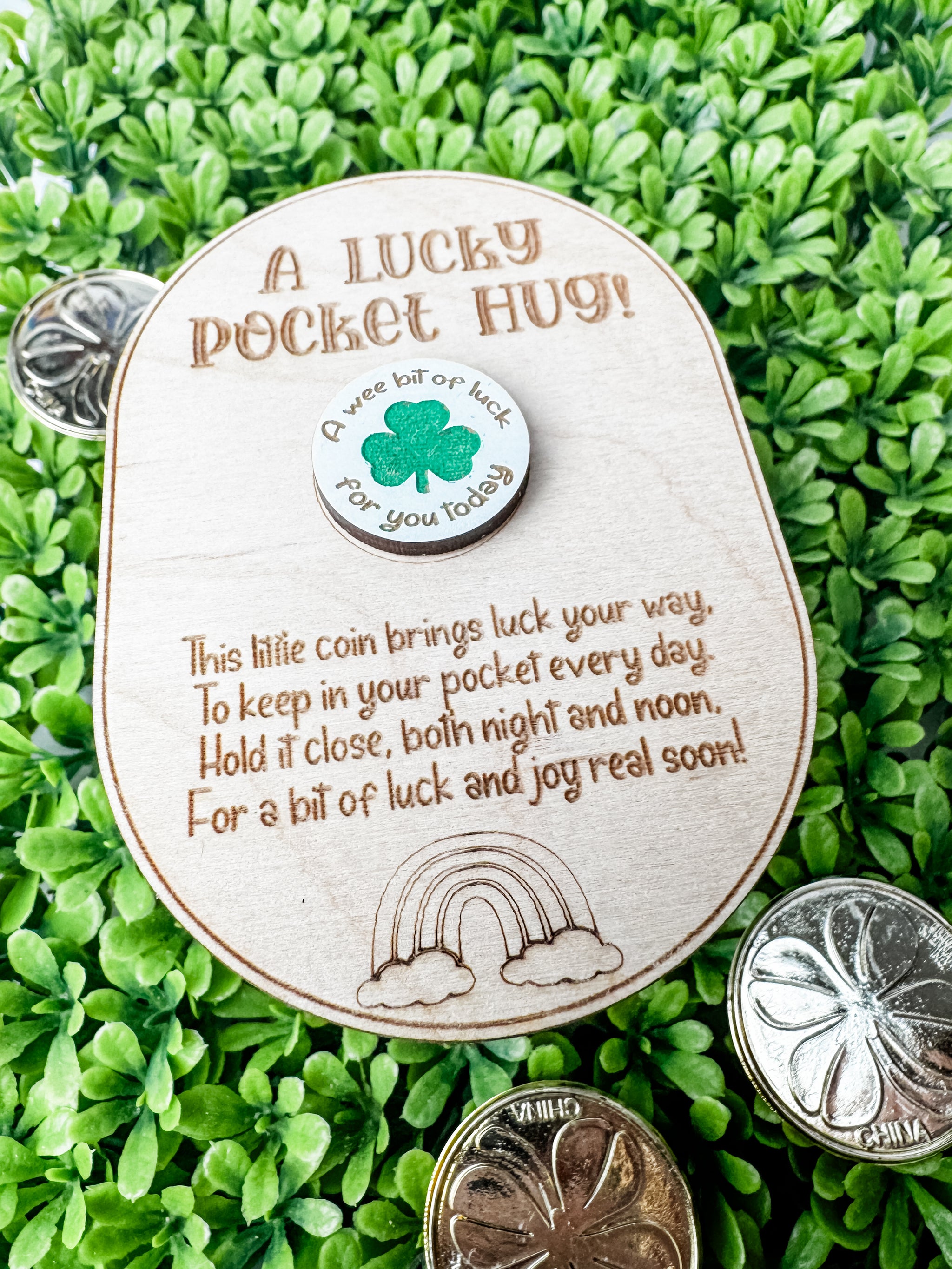 Lucky Shamrock Pocket Hug – Lemondrop Designs
