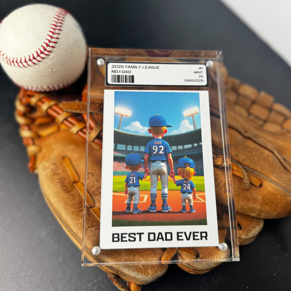 Dad Baseball/Basketball Trading Card