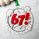 The “Year of 67 and Other Noises My Kids Make” Ornament