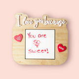 I Love You Because...Post It Note Holder for Valentine's Day