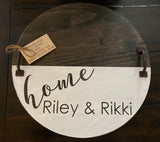 Personalized Round Tray with Handles